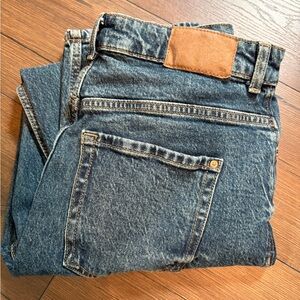 Zara Dark Blue Straight Jeans